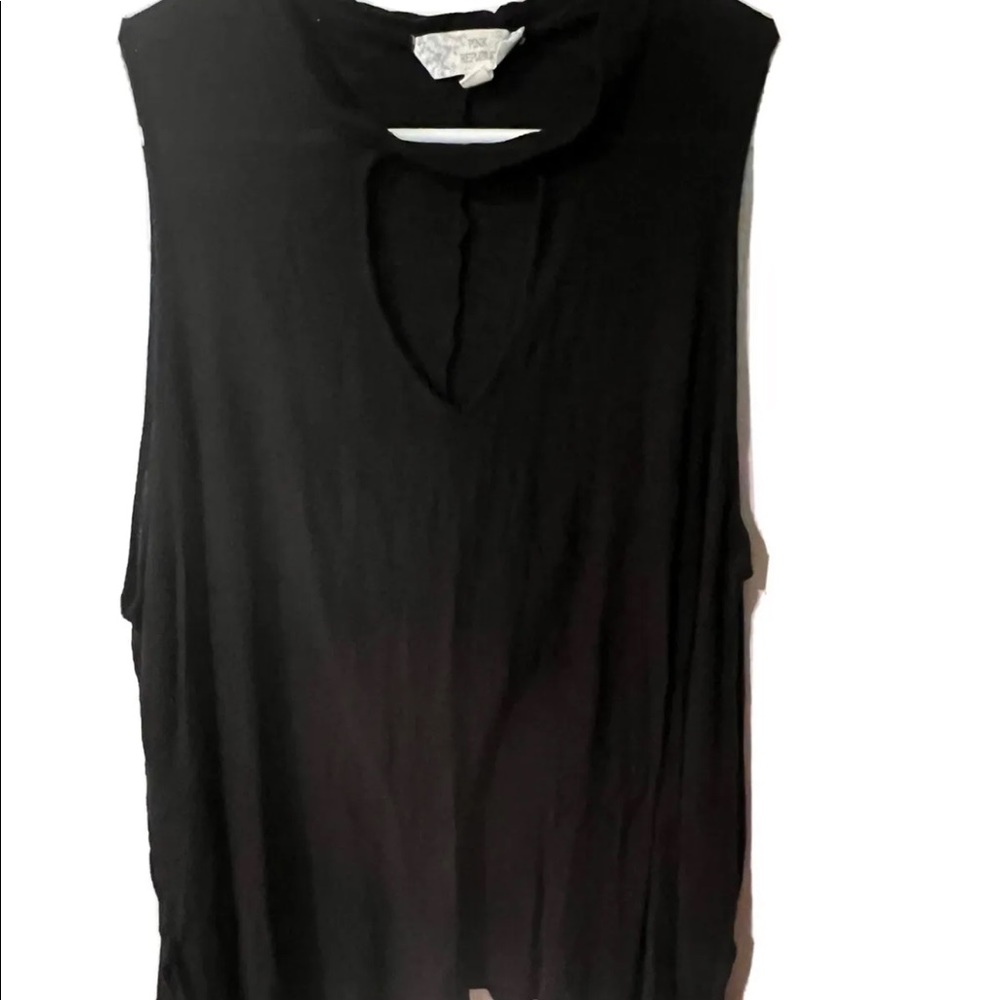 Pink Republic Black Tank Top with Cutout